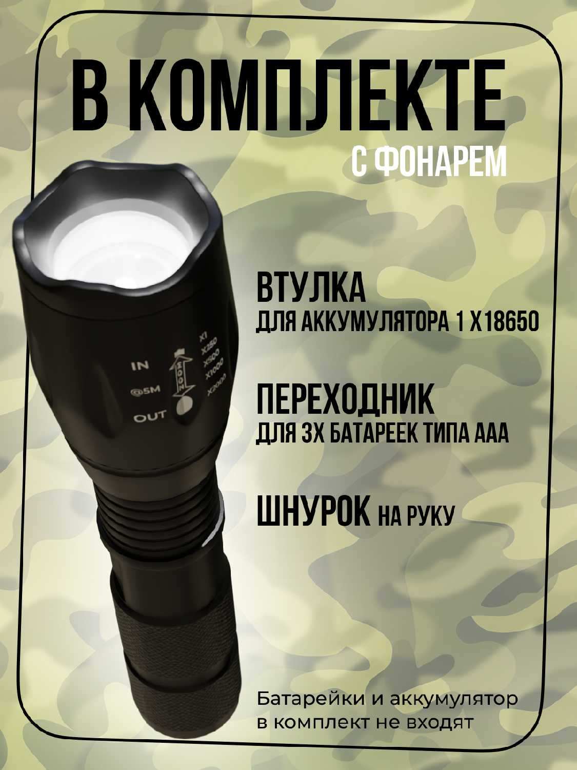 Фонарь ручной светодиодный с ZOOM фотография 21