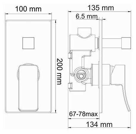 Смеситель для душа WasserKRAFT Aller 10641White, рычажный фотография 2