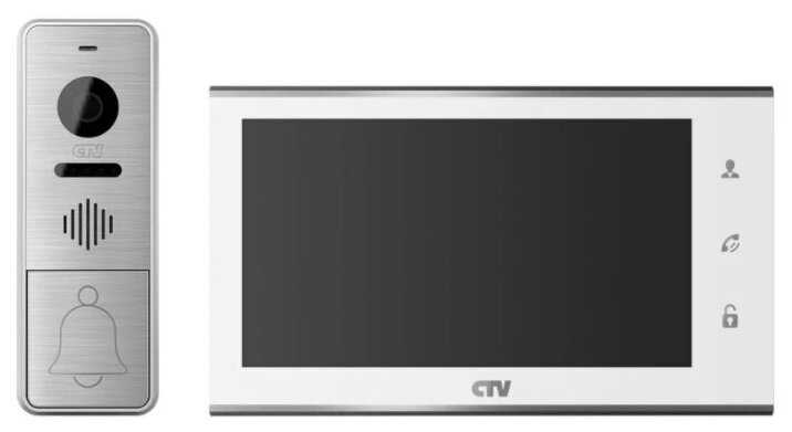 Комплектная дверная станция (домофон) CTV CTV-DP4705AHD W, цвет белый