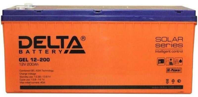 Аккумуляторная батарея DELTA Battery GEL 12-200 (12В) фотография 11