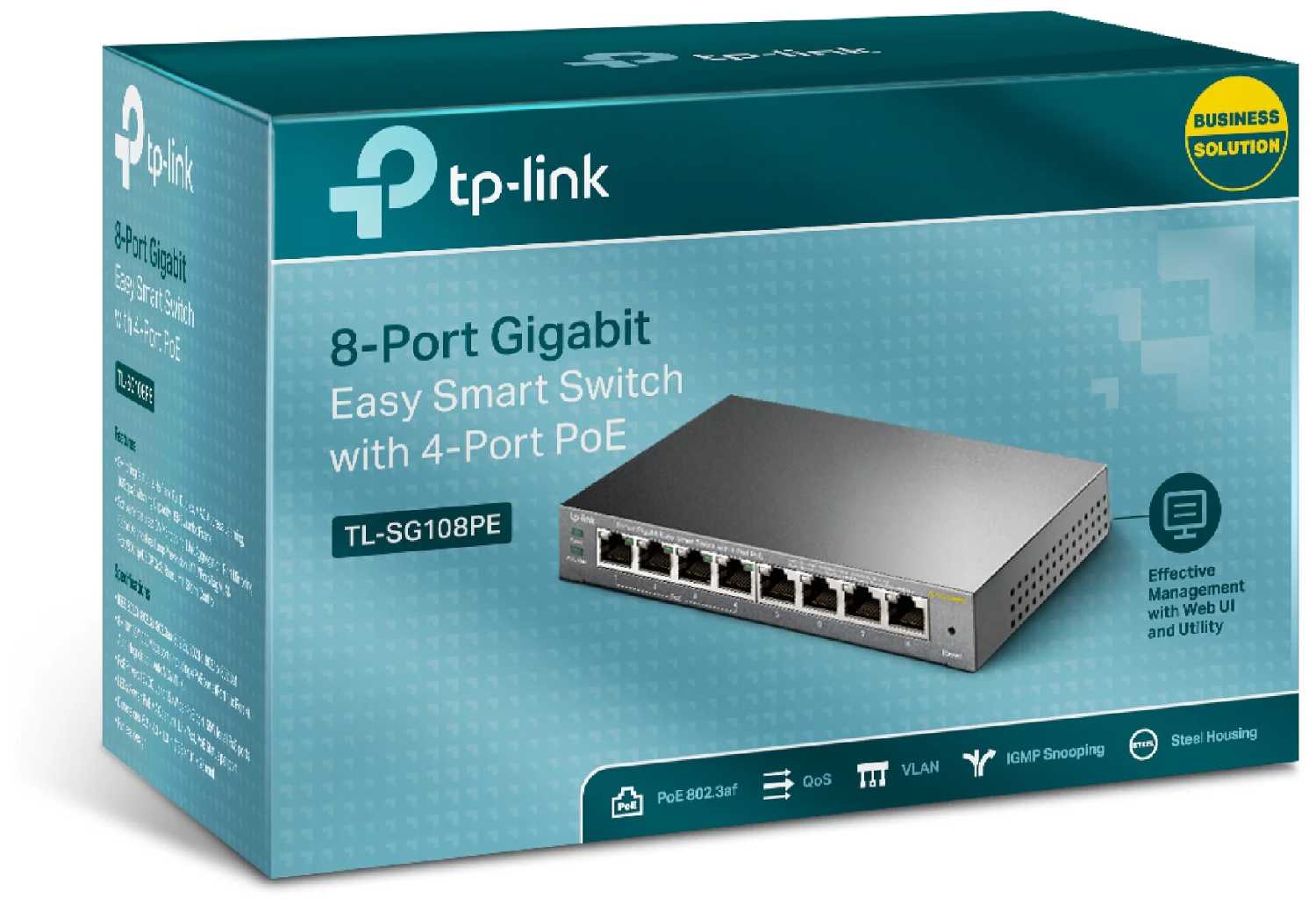 Коммутатор TP-LINK Easy Smart TL-SG108PE фотография 3