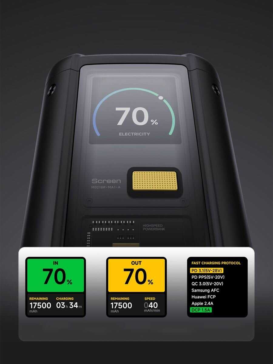 Внешний аккумулятор Xiaomi Power Bank With Built-in Cable 25000 мАч (P03MI) фотография 6