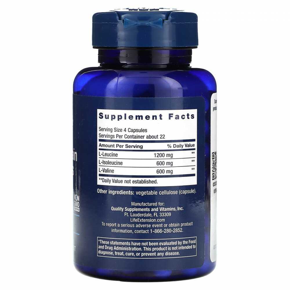 Life Extension Branched Chain Amino Acids 90 капсул фотография 2