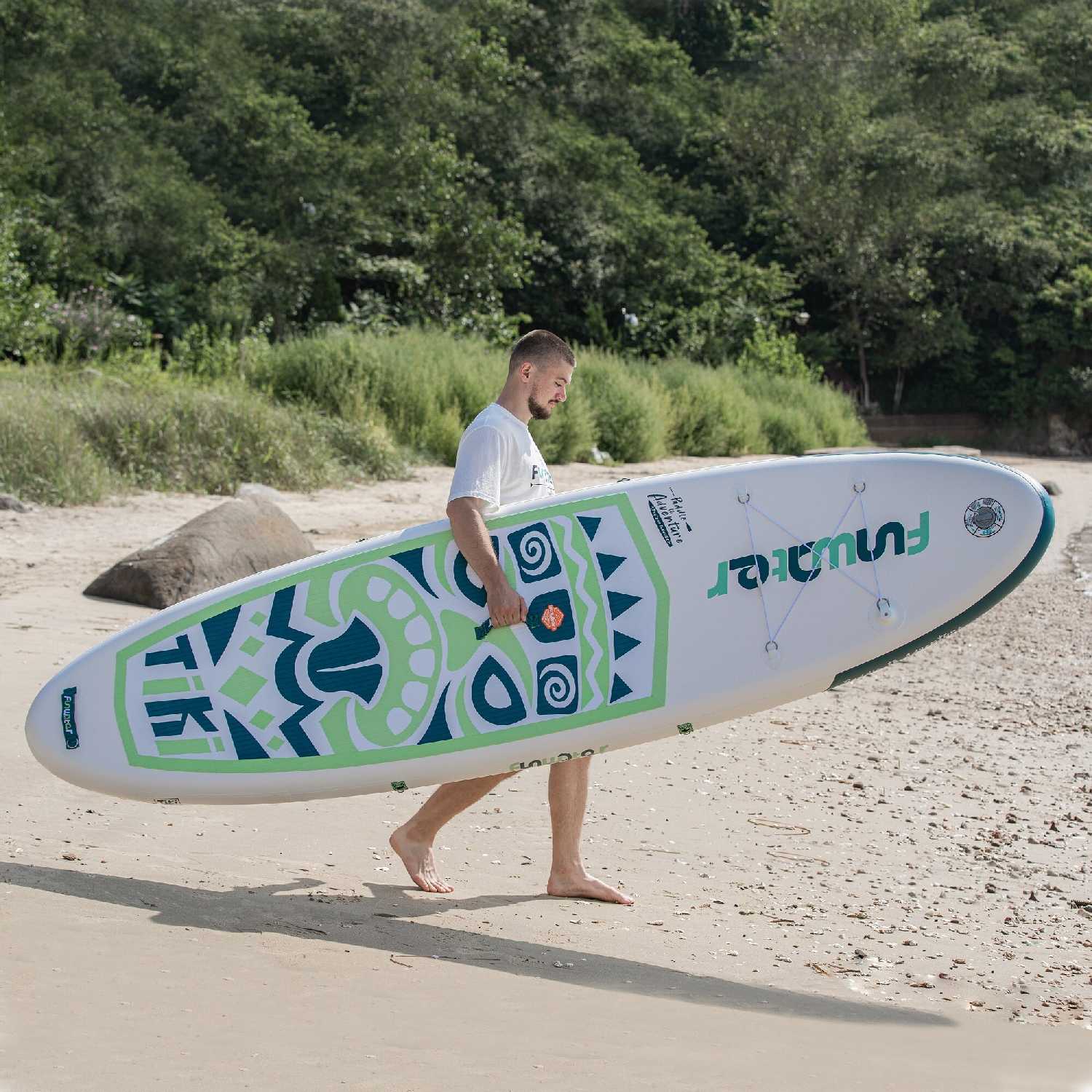 Сапборд Tech Team INKY (335x84x15 см) надувной двухслойный sup board (сиденье в комплекте), синий фотография 15
