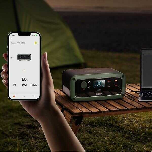 Цифровой внешний аккумулятор Baseus Energy Stack Digital Portable Energy Station 600W (CGNL000001) фотография 9