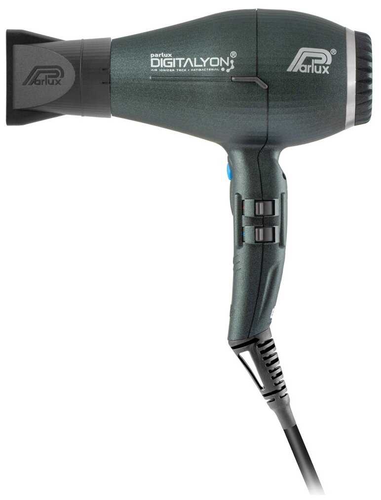 Фен PARLUX Digitalyon Anthracite, антрацит, 2400 Вт, 2 насадки, провод 3,3 м 0901-Digitalyon Antracite