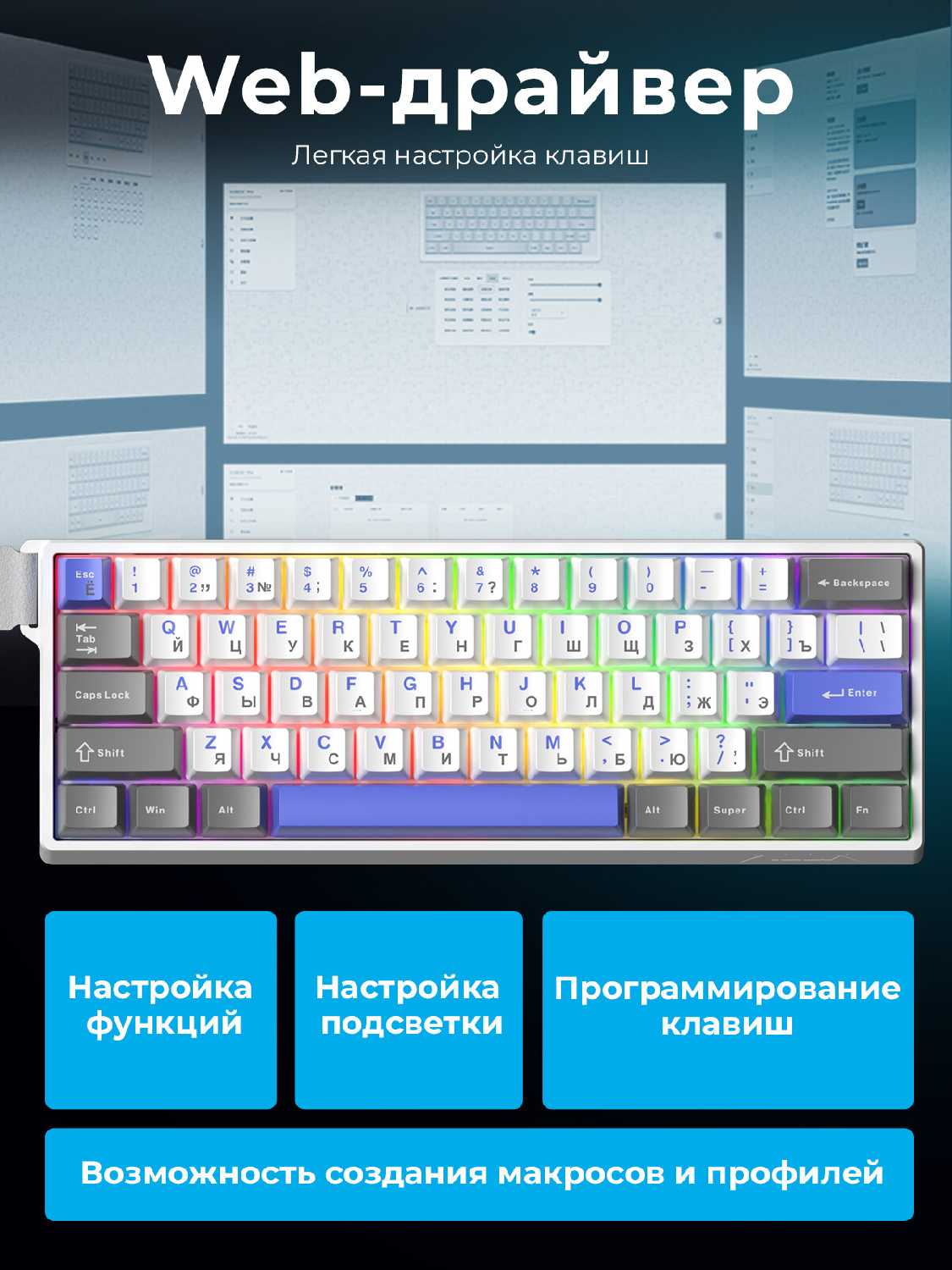 Клавиатура AULA WIN60 фотография 2