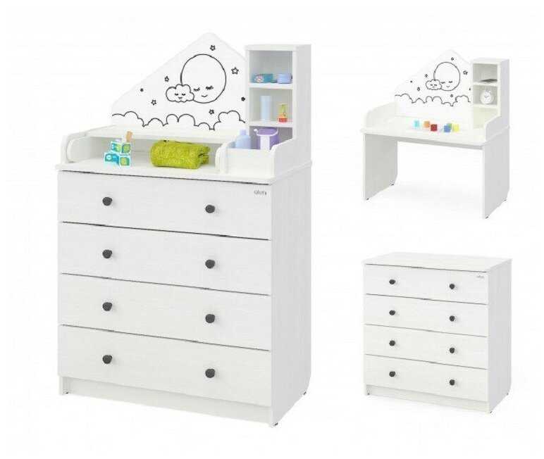 Пеленальный комод Атон Мебель Сириус Alf 80/4 ЛДСП фотография 3