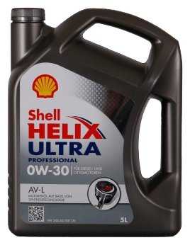 Синтетическое моторное масло SHELL Helix Ultra Professional AV-L 0W-30 фотография 3