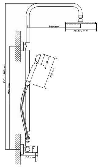 Душевая стойка Seaman Eco Koblenz SSN-2346B, серебро фотография 1