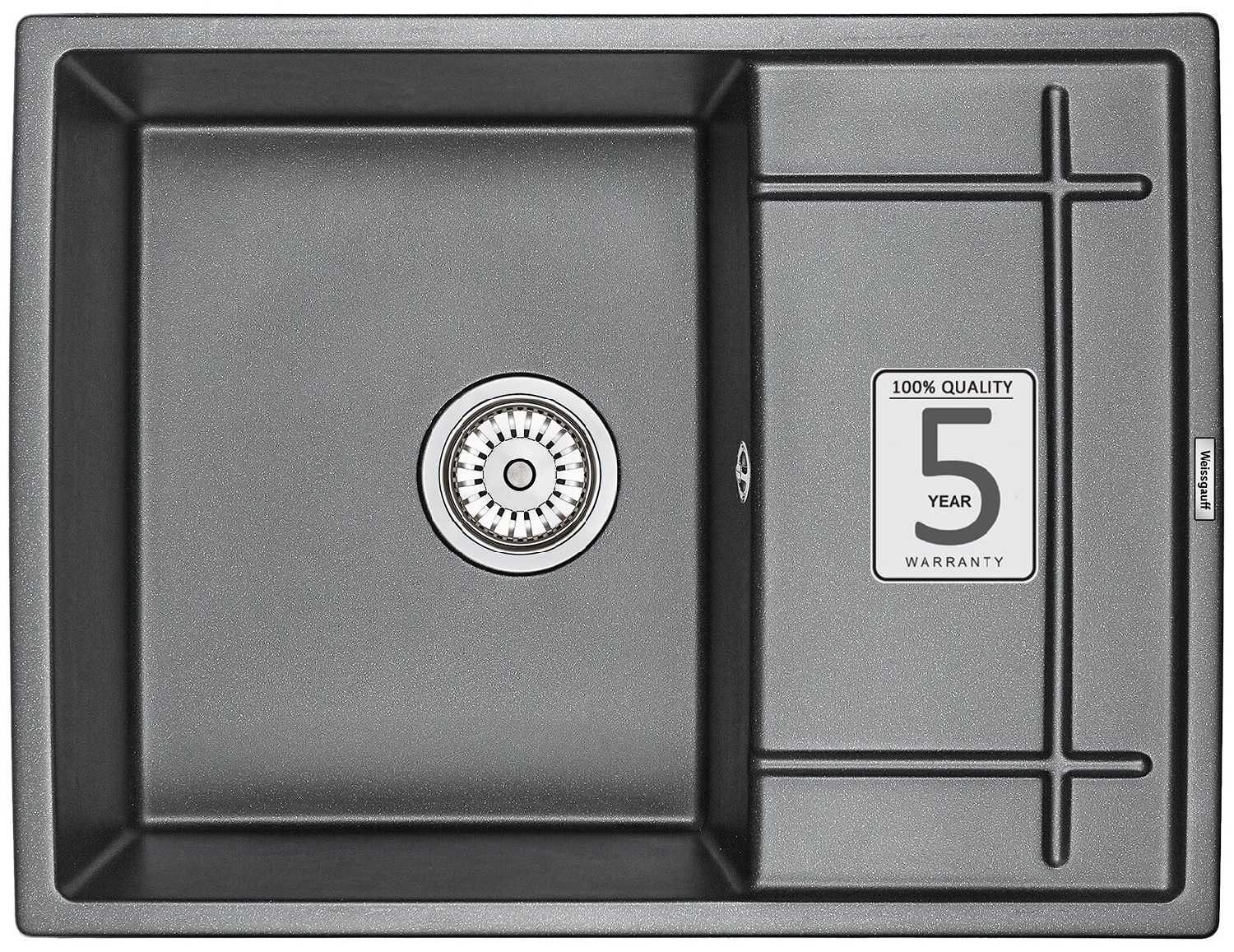 Мойка Weissgauff WG 5601, 65 см черный фотография 6