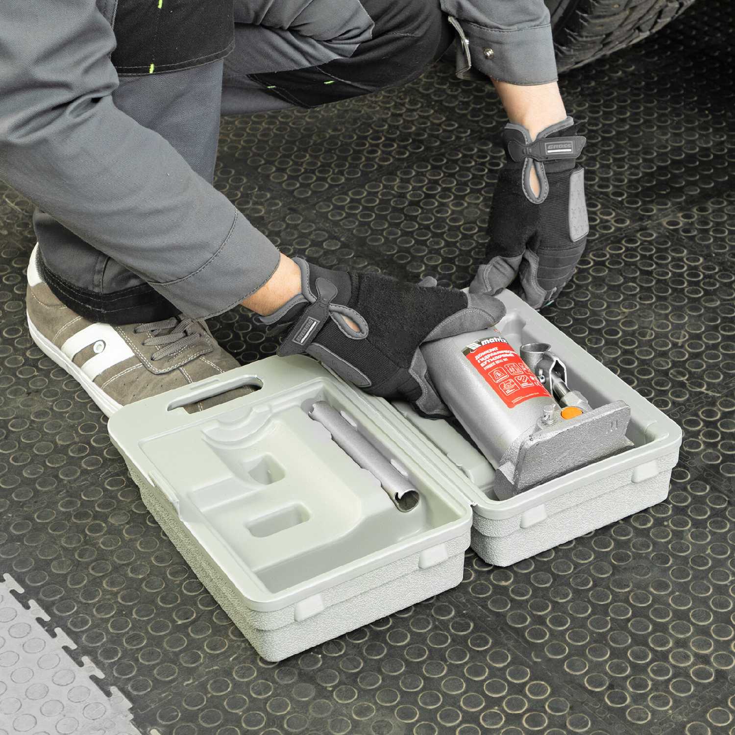 Домкрат бутылочный гидравлический Matrix Домкрат бутылочный гидравлический для мототехники (50776) фотография 8