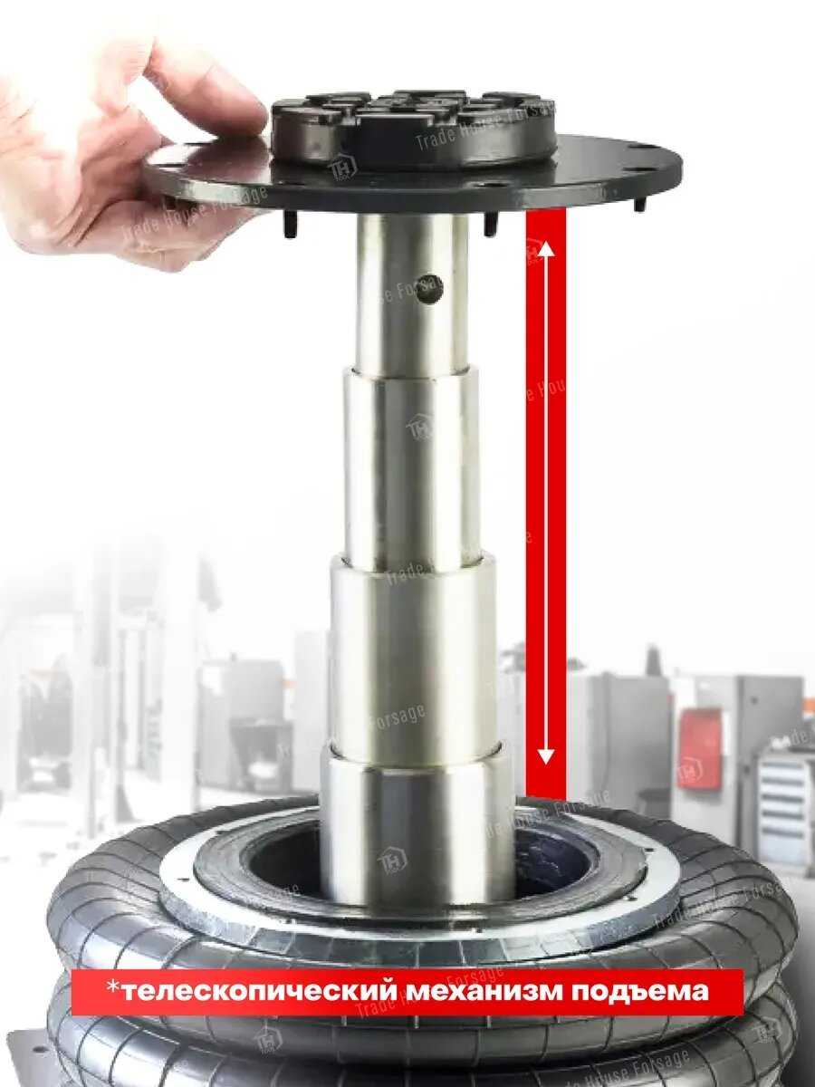Подкатной домкрат пневматический 3т (145-420мм) фотография 8
