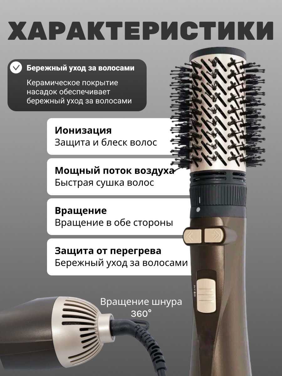 Фен-щетка профессиональная Фен-щетка профессиональная (2 насадки) фотография 1