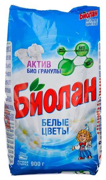 Стиральный порошок Биолан Белые цветы (ручная стирка) фотография 1