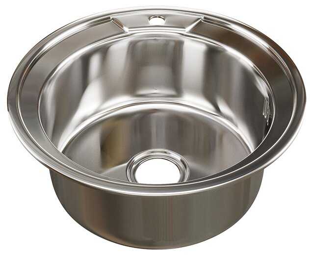 Врезная кухонная мойка Mixline d49 (0.8) 3 1/2, 49х49см, нержавеющая сталь