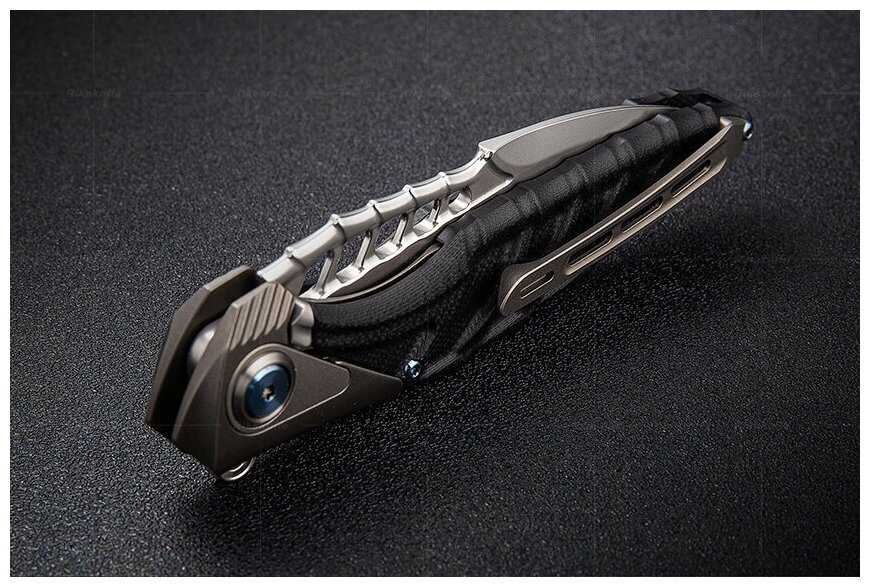 Нож складной Thor 7 Rikeknife, сталь 154CM, Black Titanium/G10 фотография 1