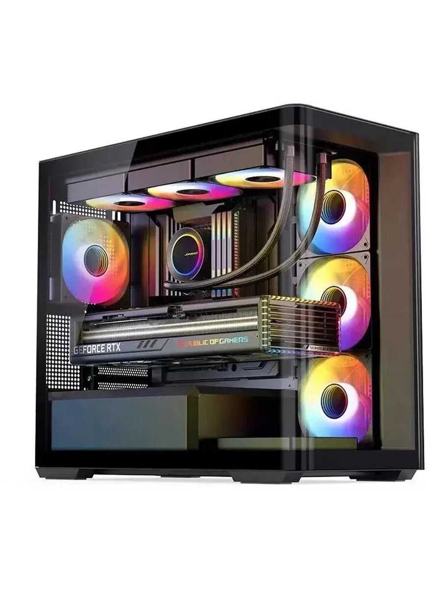 Корпус JONSBO D300 без БП, боковая панель из закаленного стекла, mini-ITX, micro-ATX фотография 23