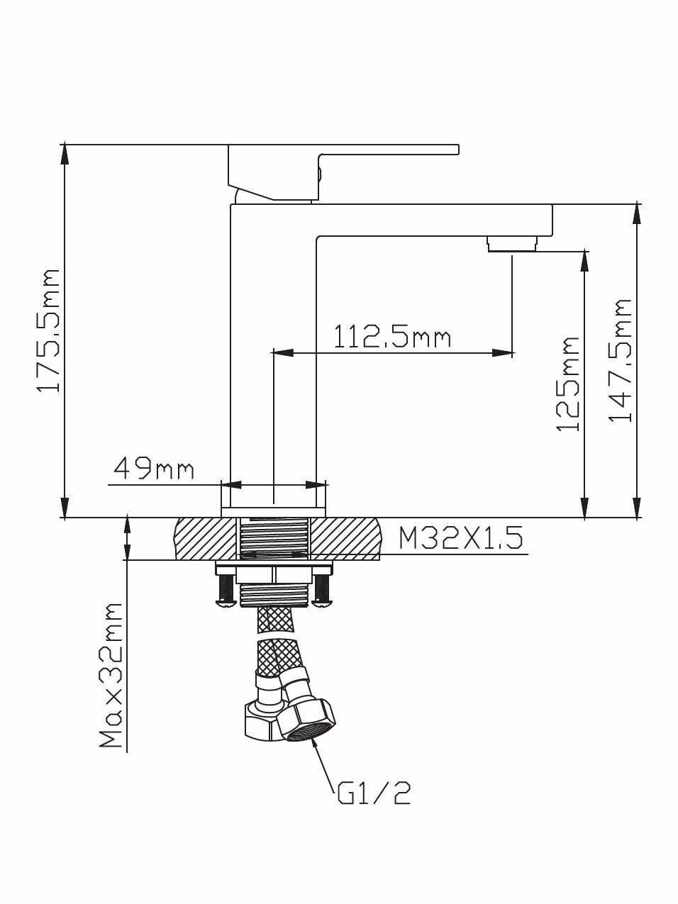 Смеситель для раковины Diadonna D106-10J фотография 5