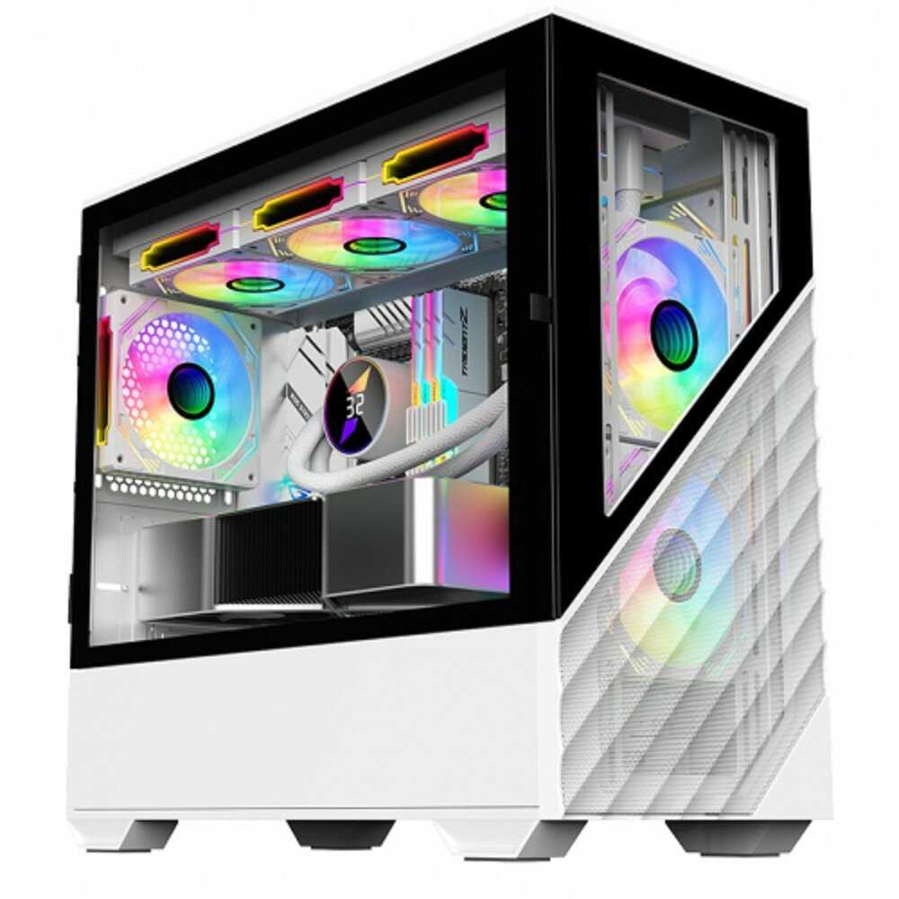 Корпус 1STPLAYER DK D7 mATX 3x120mm LED fans (D7-WH-3F1-W) фотография 9