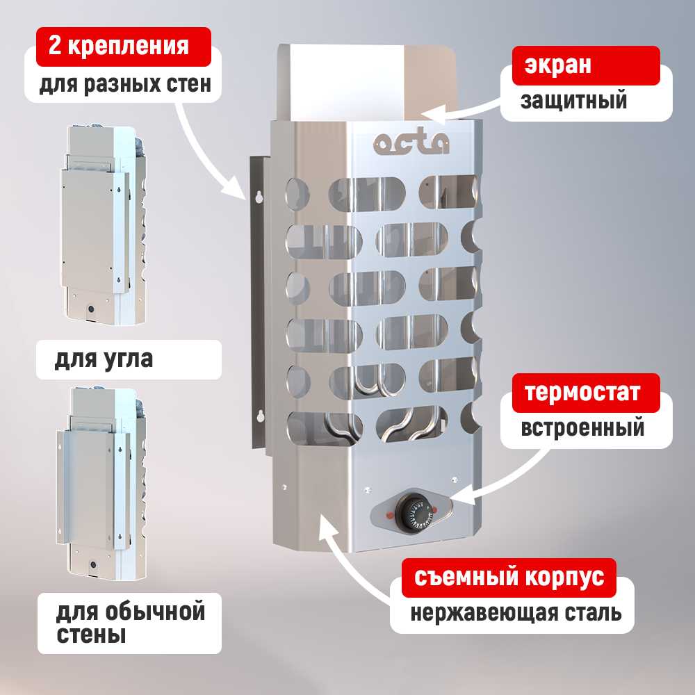 Печь электрическая стэн Octa Wall (4 кВт) фотография 2