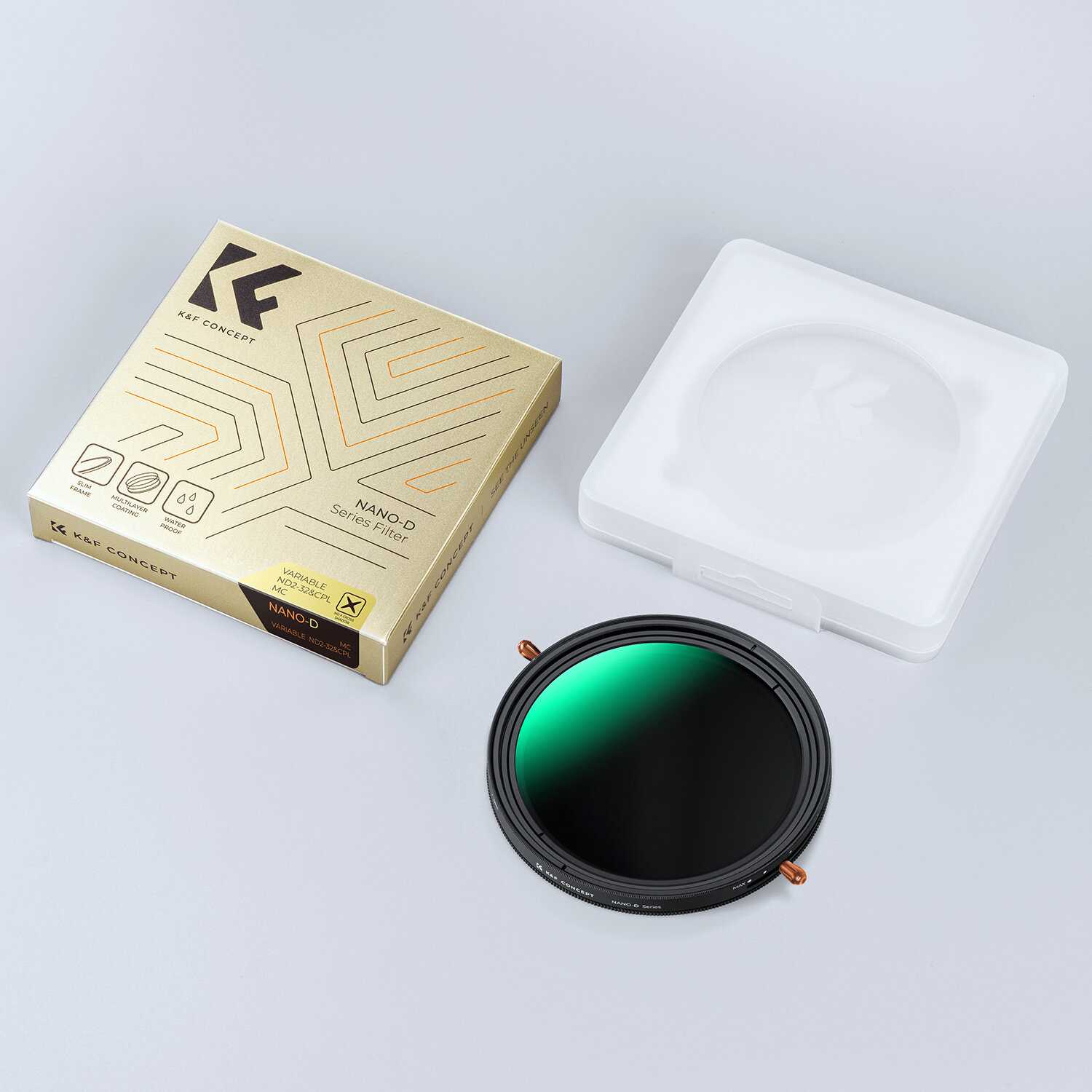 Светофильтр K&F Concept Nano-D CPL + Variable ND2-ND32 (58mm)