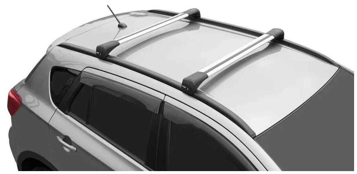 Багажник на крышу для Mitsubishi Outlander III внедорожник (2012-) с интегрированными рейлингами LUX BRIDGE БК4 фотография 9