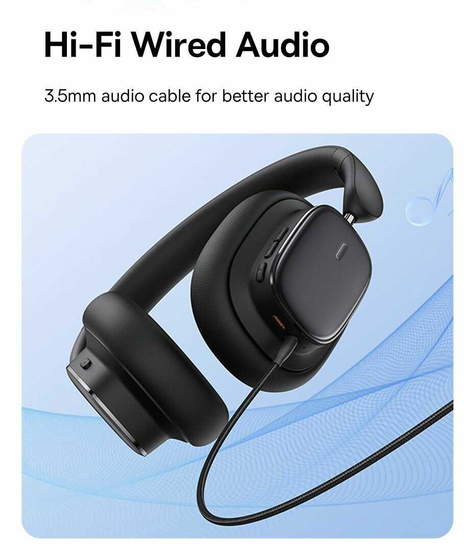 Беспроводные наушники Baseus Bowie H1i Noise-Cancellation (A00050402223-00) фотография 14