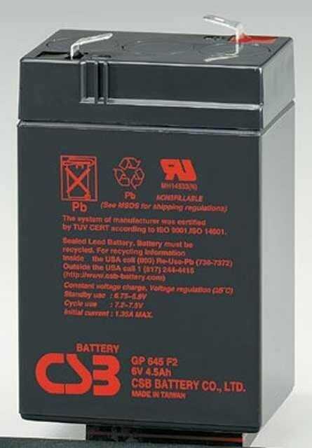 Аккумуляторная батарея CSB GP 645 фотография 15