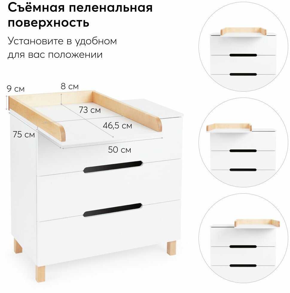 Комод FIOKI Комод с пеленальным столом FIOKI V2 (91037) фотография 24