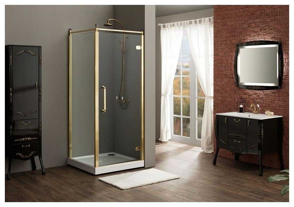 Душевой уголок Aquanet Beta Cube Classic NBB1221-1 100x100 R, прозрачное стекло фотография 7