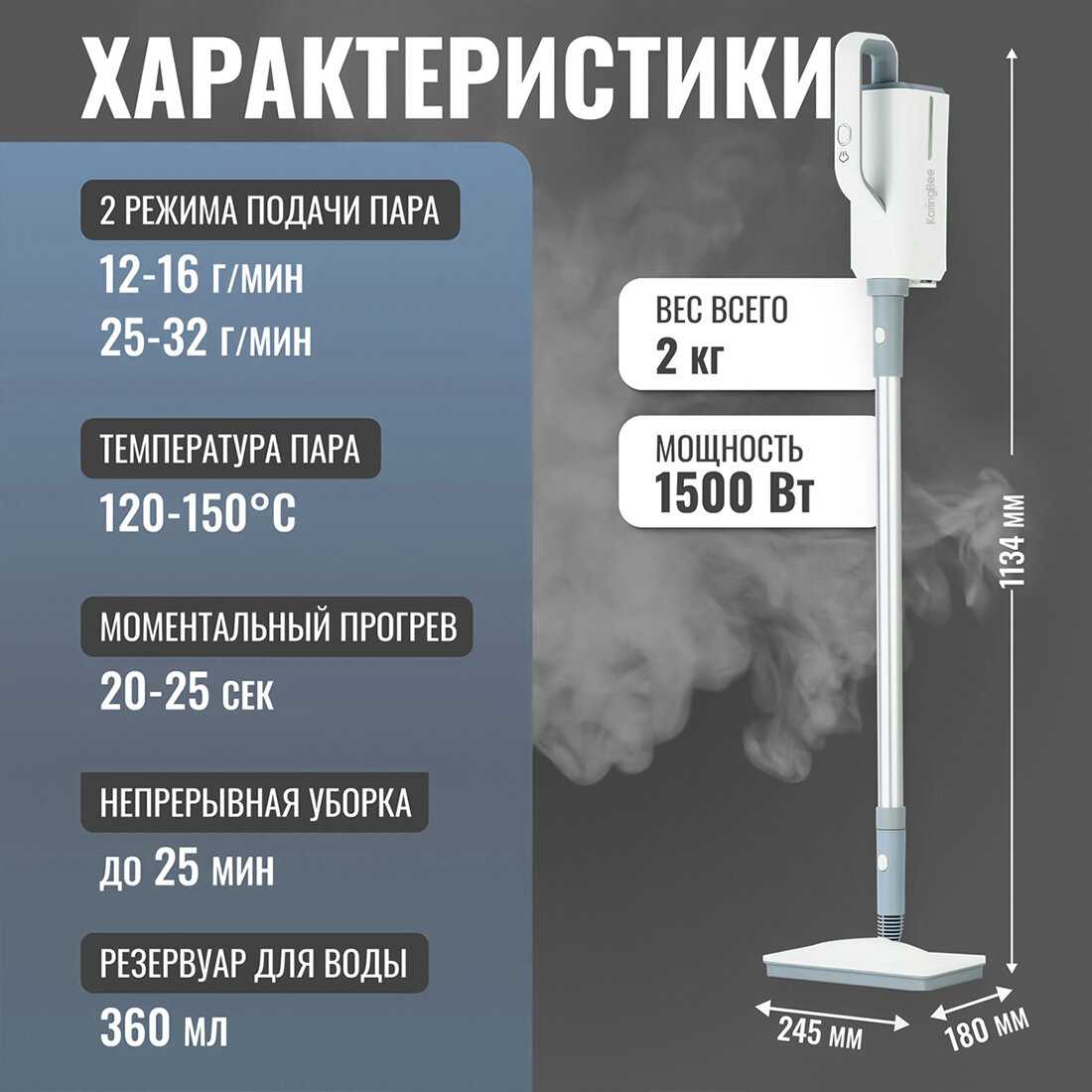 Паровая швабра KaringBee HD-QJ206 Pro фотография 7