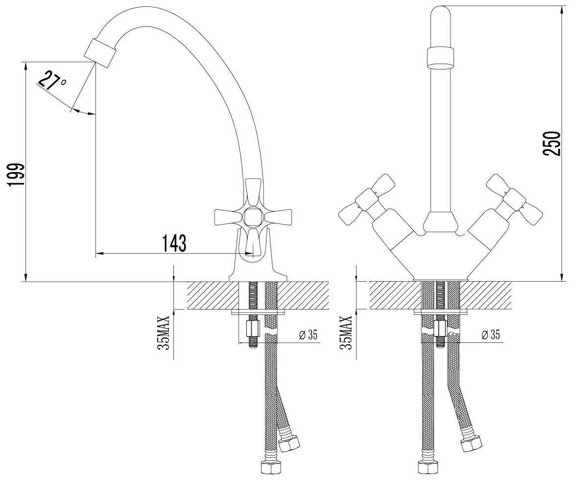 Смеситель Lemark Benefit (LM2504C) фотография 2