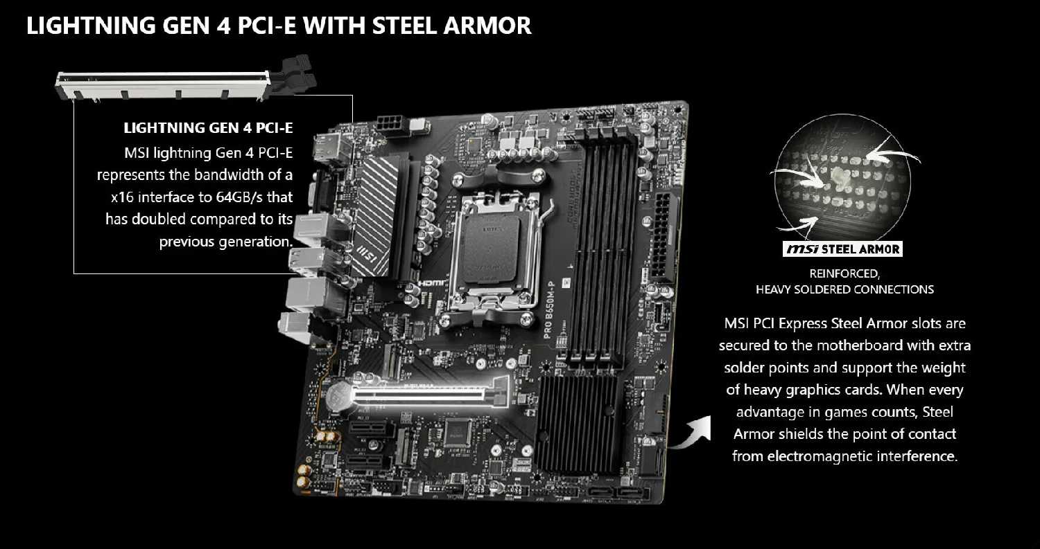 Материнская плата MSI PRO B650M-P (SocketAM5) фотография 11