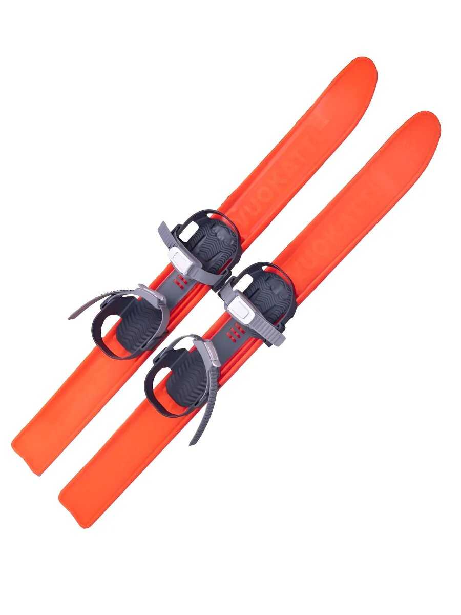 Лыжный комплект детский с креплениями и палками (75 см) фотография 10