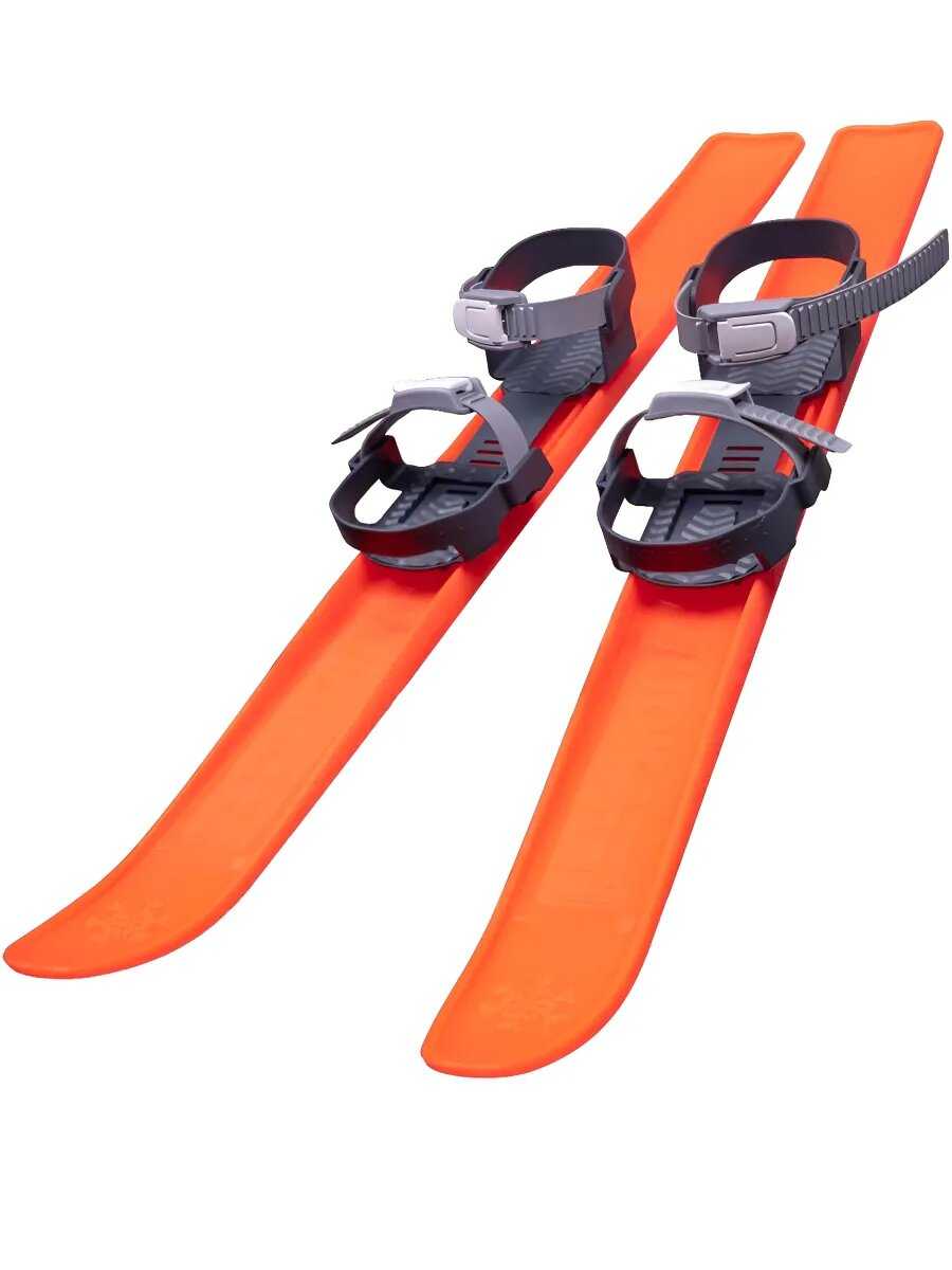 Лыжный комплект детский с креплениями и палками (75 см) фотография 11