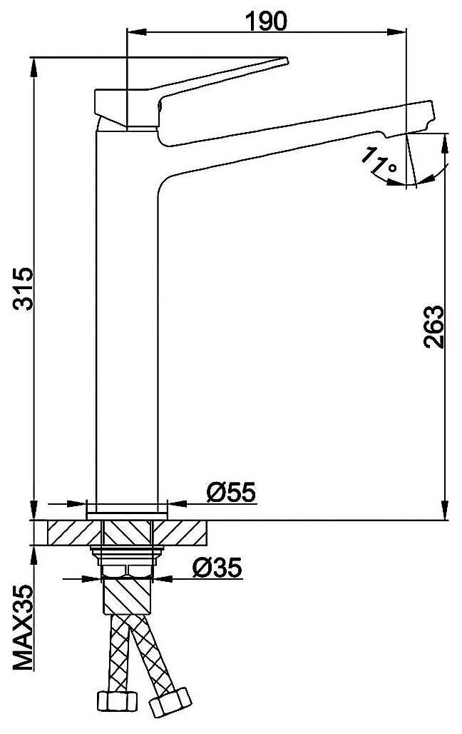 Смеситель Frap H61 (F1061-2) фотография 8