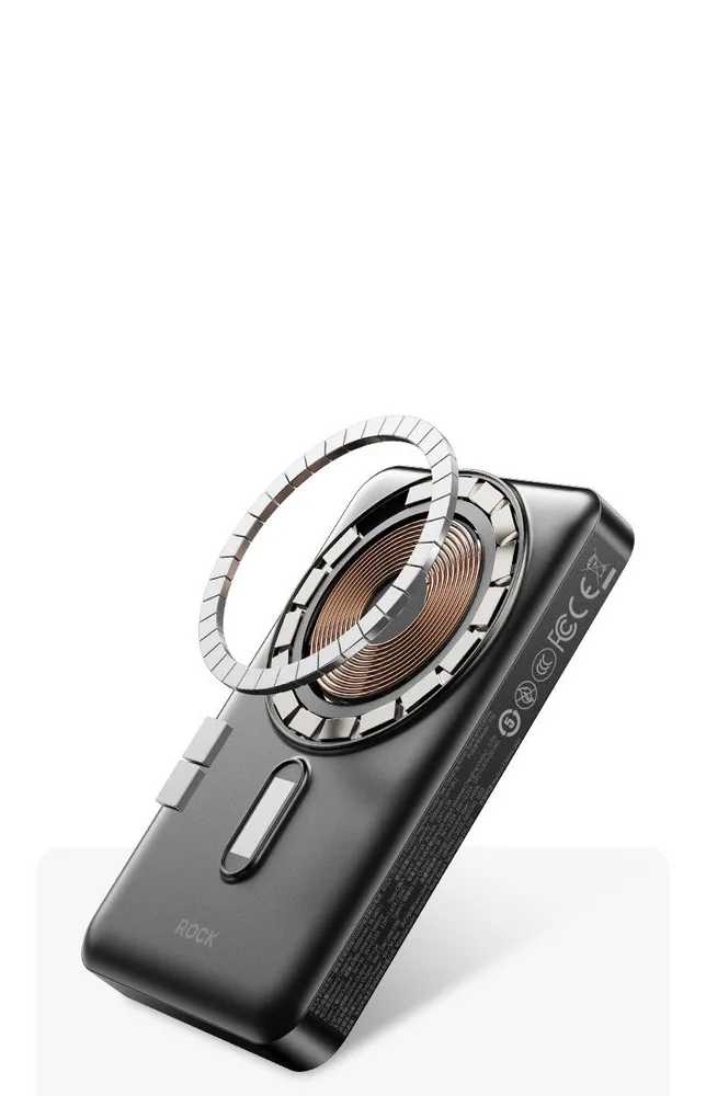 Внешний аккумулятор ROCK P50 (5-in-1 PD20W Magnetic Wireless Power Bank 10000mAh) фотография 2