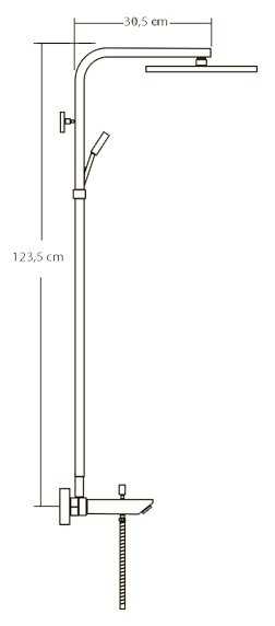 Душевая стойка Veragio Quartet VR.QRT-9935.CR, хром фотография 1