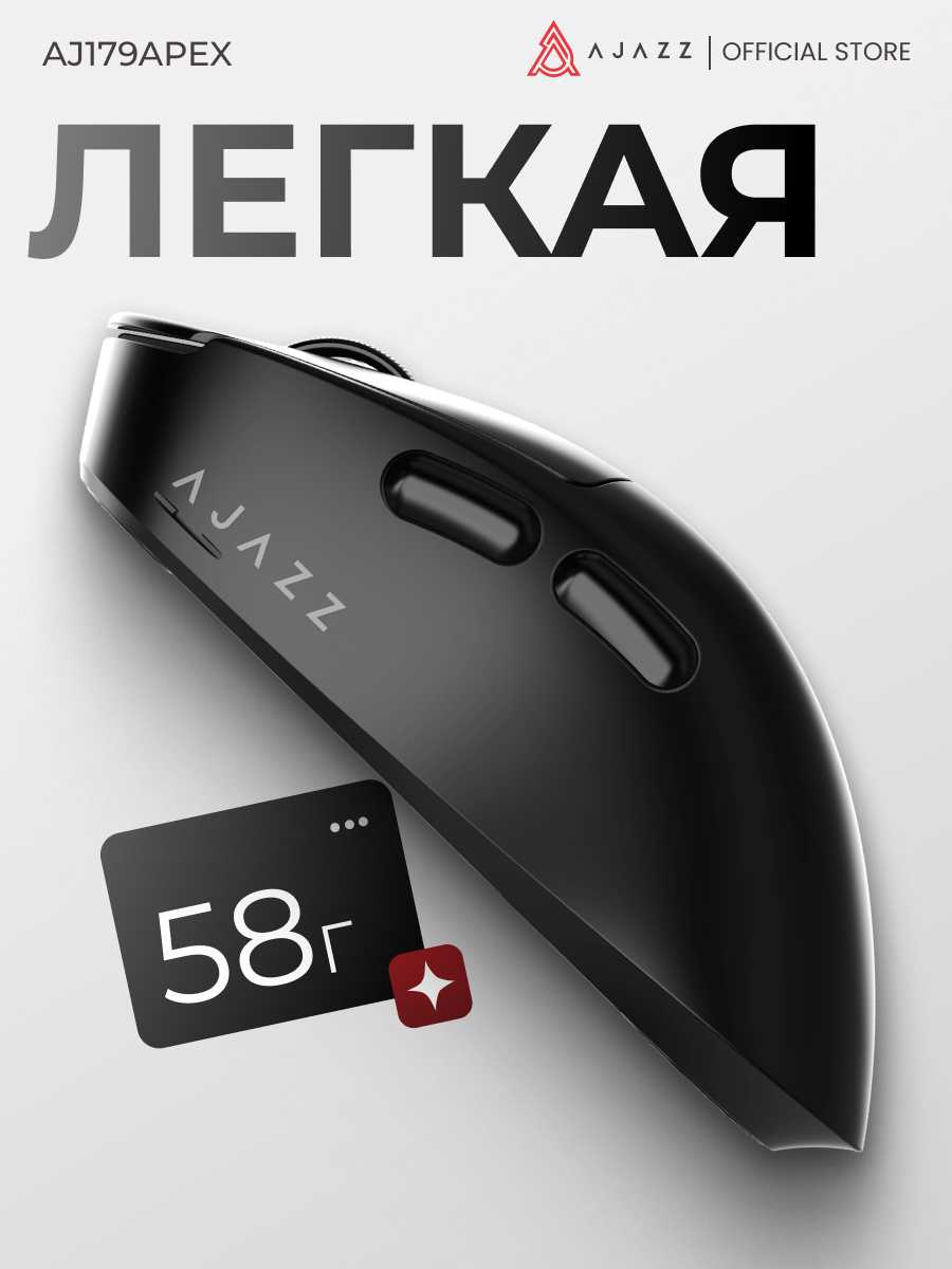 Игровая беспроводная мышь AJAZZ AJ179P [PAW3395, 2 типа подключения] фотография 4