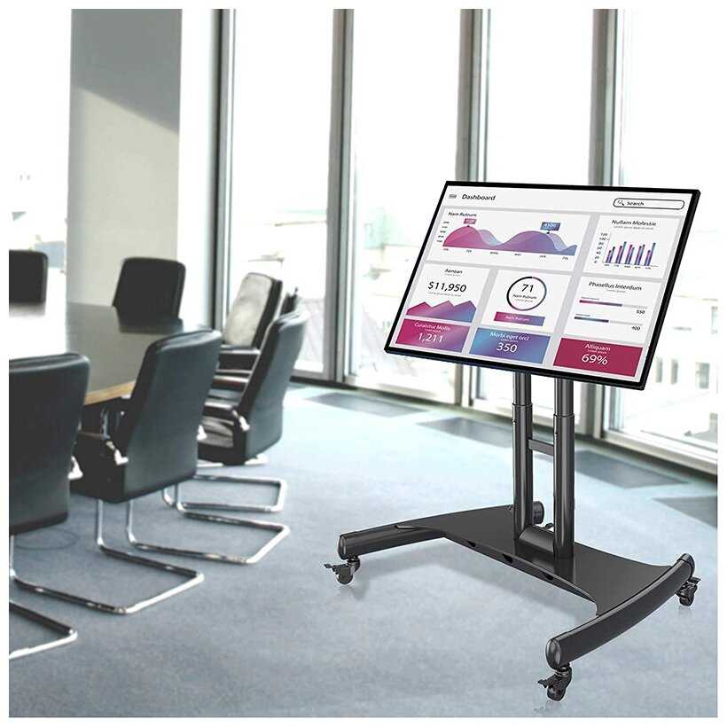 Мобильная стойка на пол для монитора, телевизора диагональ 32