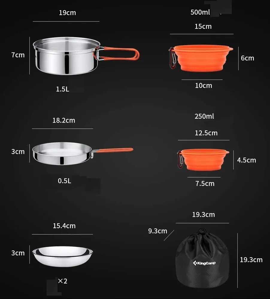 Набор походной посуды KingCamp ADVENTURE I (KA2007) фотография 1