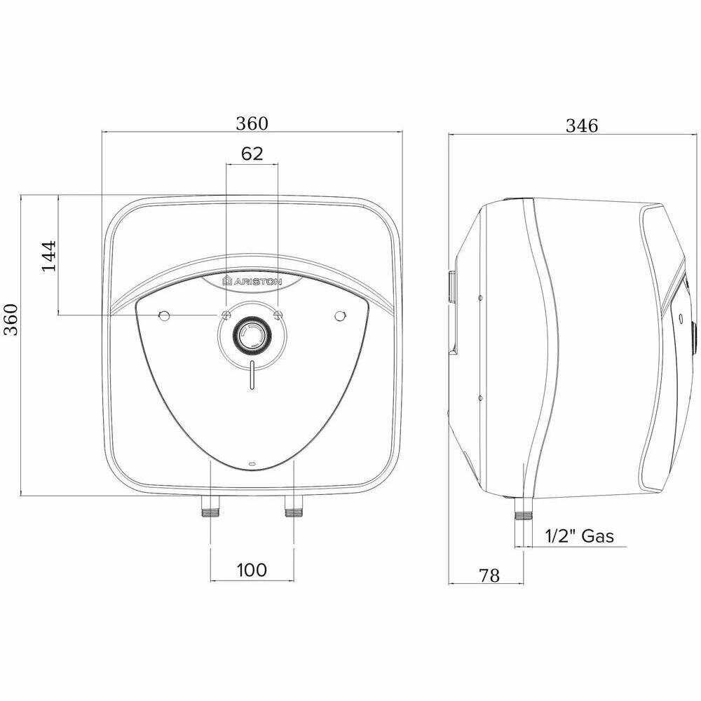 Накопительный водонагреватель электрический Ariston ABS ANDRIS2 R 15 U фотография 8