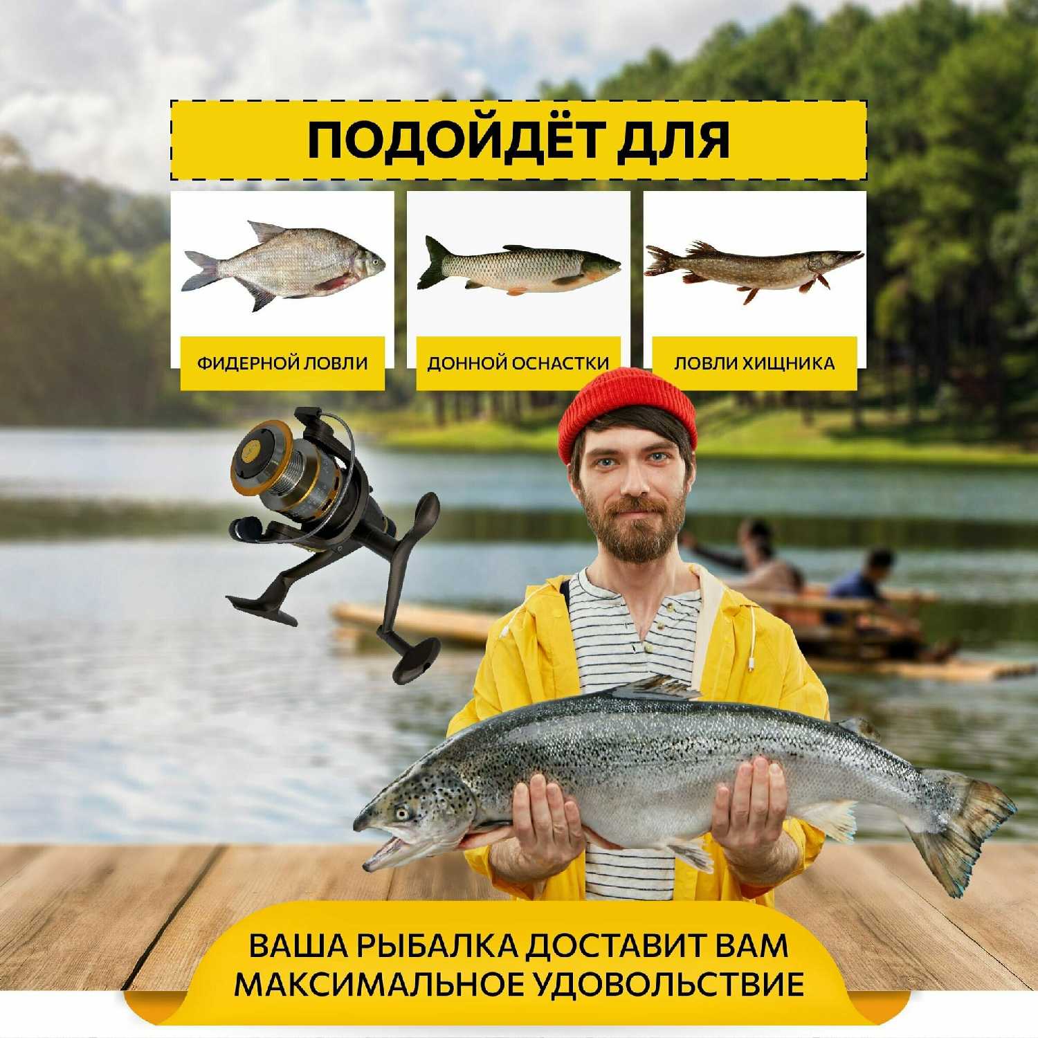 Катушка для рыбалки фидерная карповая для спиннинга для фидера / катушка рыболовная безынерционная / для удочка для рыбалки фотография 9