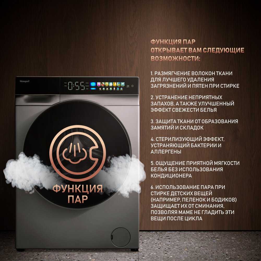 Стиральная машина Weissgauff WM 998 Full Touch DC Inverter Steam фотография 2