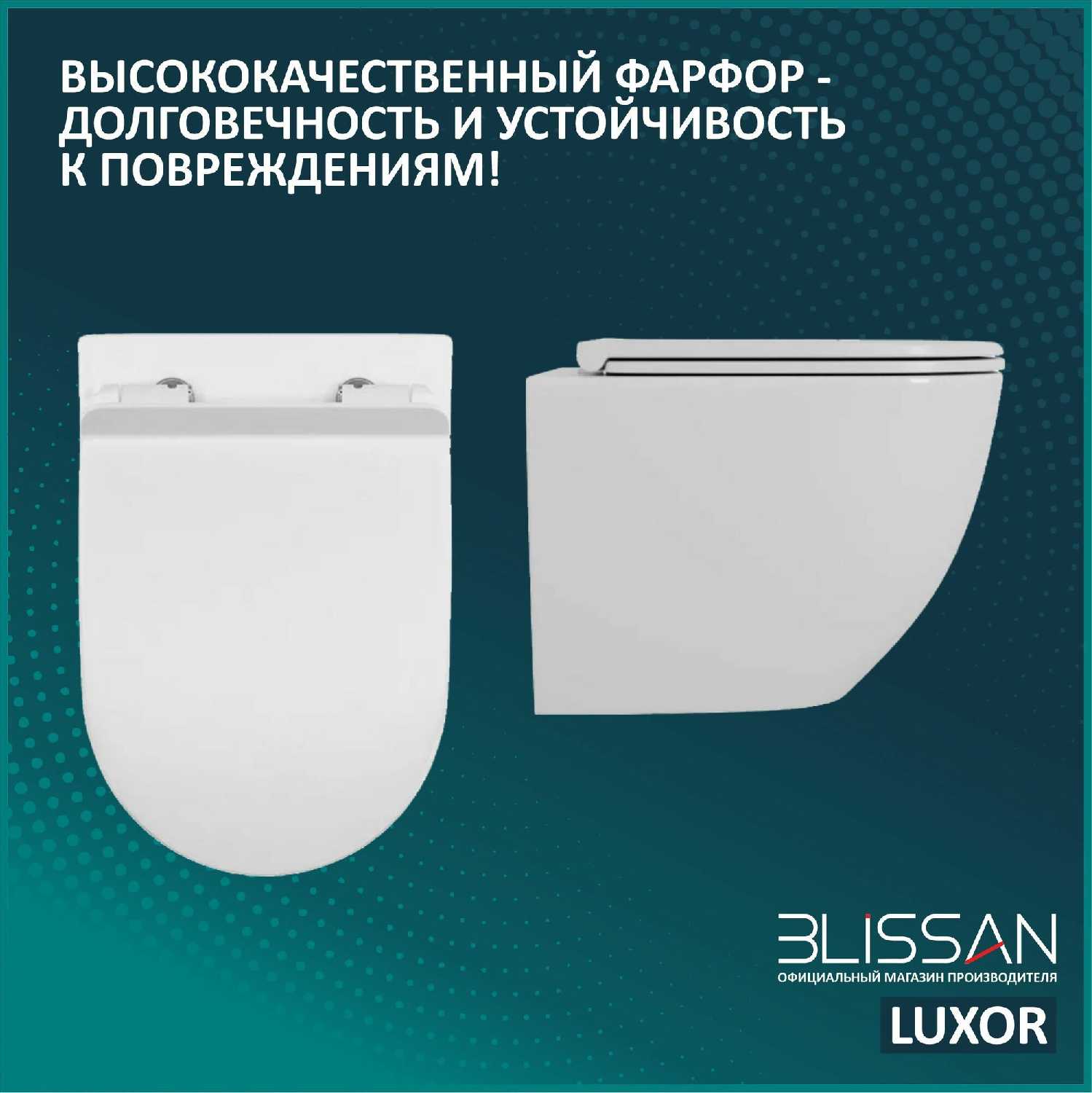 Унитаз подвесной безободковый BLISSAN Breeze (Торнадо 3.0) фотография 23
