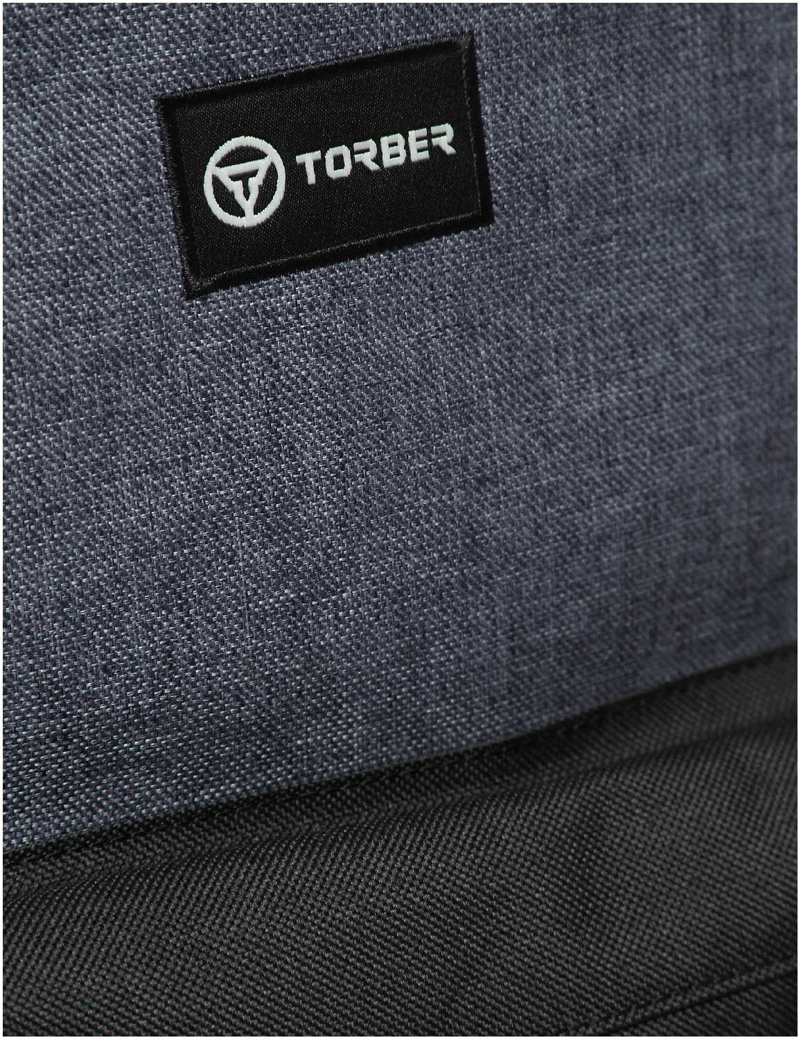Влагозащитный рюкзак TORBER GRAFFI T8965-BLK-BRW, черный с карманом коричневого цвета 17 л фотография 6