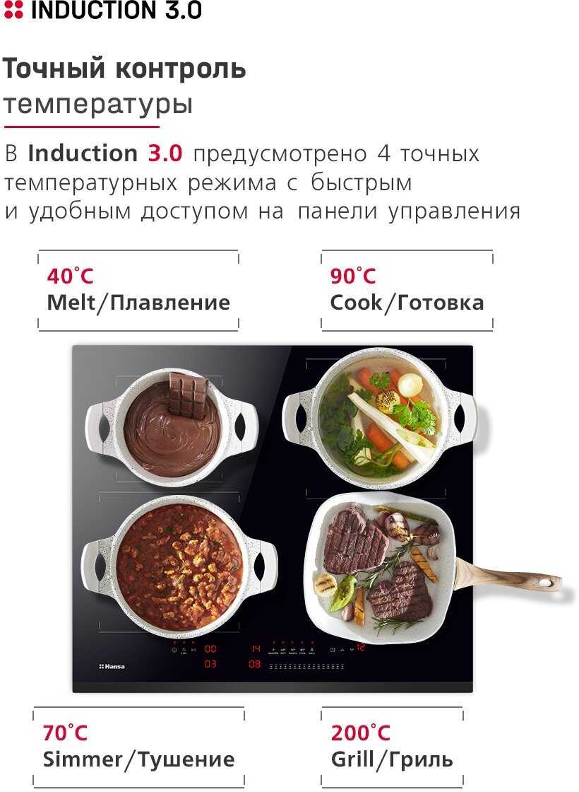 Индукционная варочная поверхность Hansa Induction 3.0 (BHI67116) фотография 10