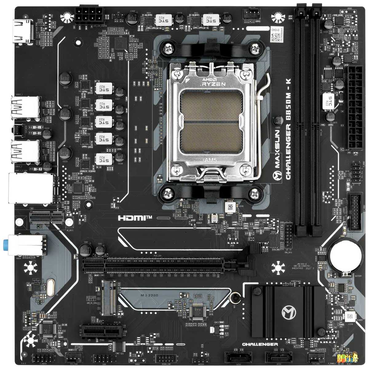 Материнская плата Maxsun Challenger B850M-K, AM5, AMD B850, Micro-ATX, RTL (6940709662489) фотография 1