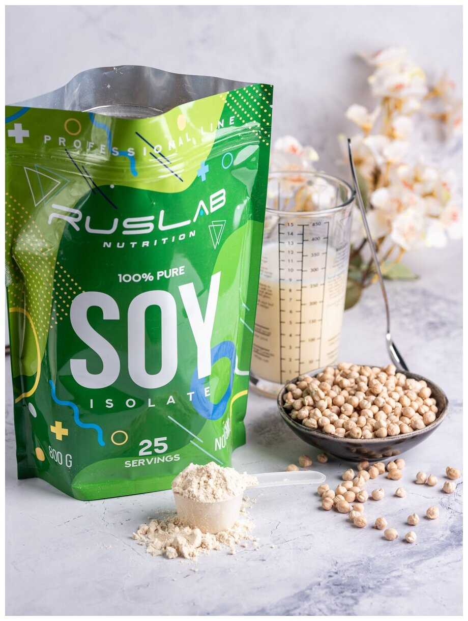 Соевый изолят SOY ISOLATE, протеин для вегетарианцев и веганов (800 гр), вкус пина колада фотография 1